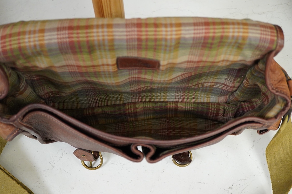 A Mulberry brown leather satchel, 40cm wide